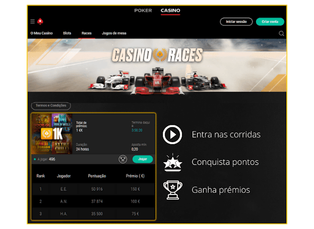 Pagina de casino races no casino pokerstars