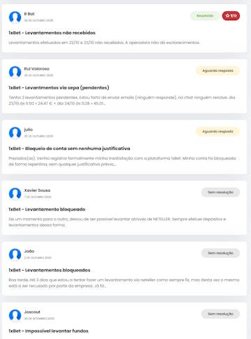 Portal de queixa 1xbet