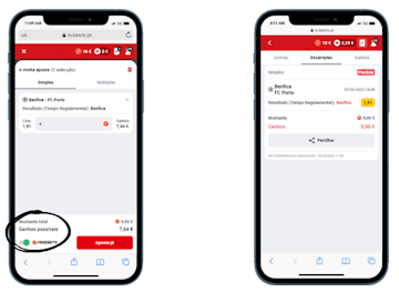 Primeira aposta com saldo freebet na Betclic