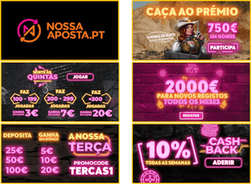 Promocoes ativas na Nossa Aposta