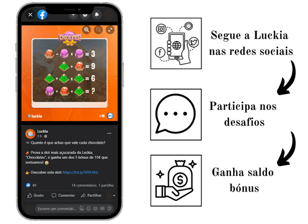 Promocoes redes sociais na Luckia