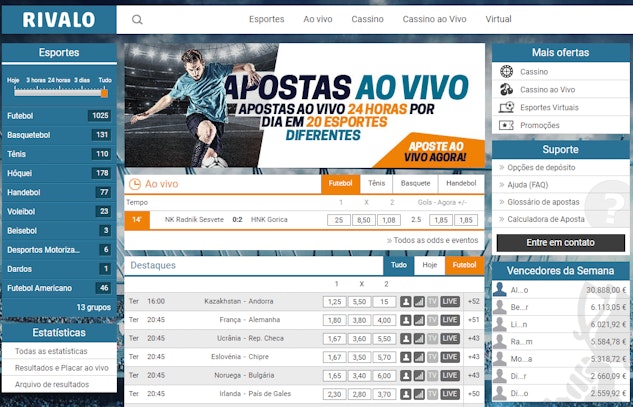 Rivalo interface