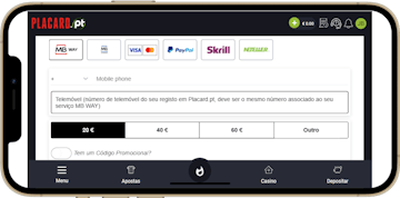 Screenshot que mostra como depositar no Placard pt