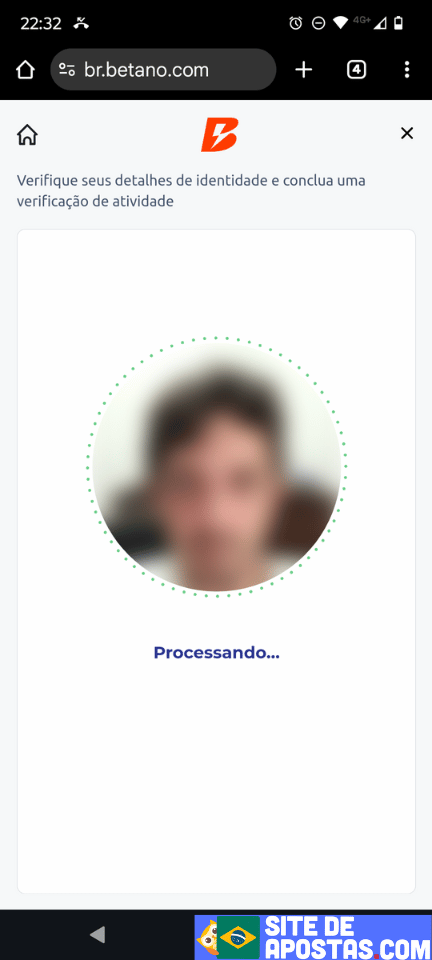Verificação de conta Betano passo 11