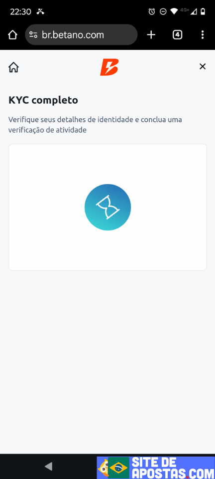 Verificação de conta Betano passo 7