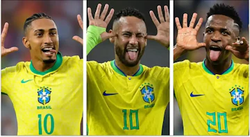 Vini raphinha e neymar atuando pelo Brasil 1