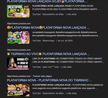 Youtubers promovendo tigrinho em novas paltaformas